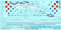 Decal 1/144 for A320, Croatia Airlines