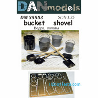 Buckets, shovels (without wooden handles)
